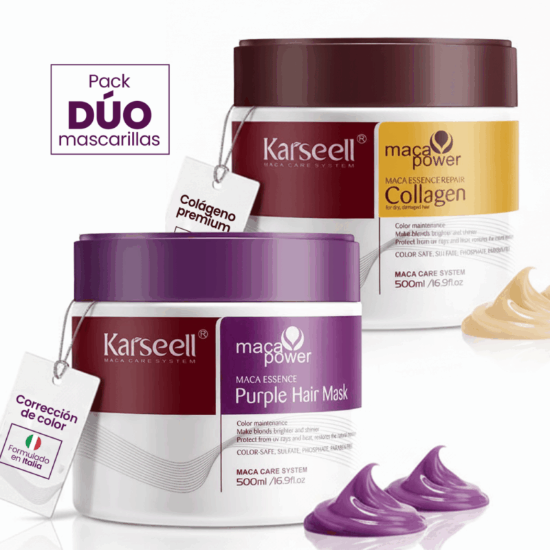 KARSEELL Purple Shampoo and Mask Pack 500ml color correction hair care